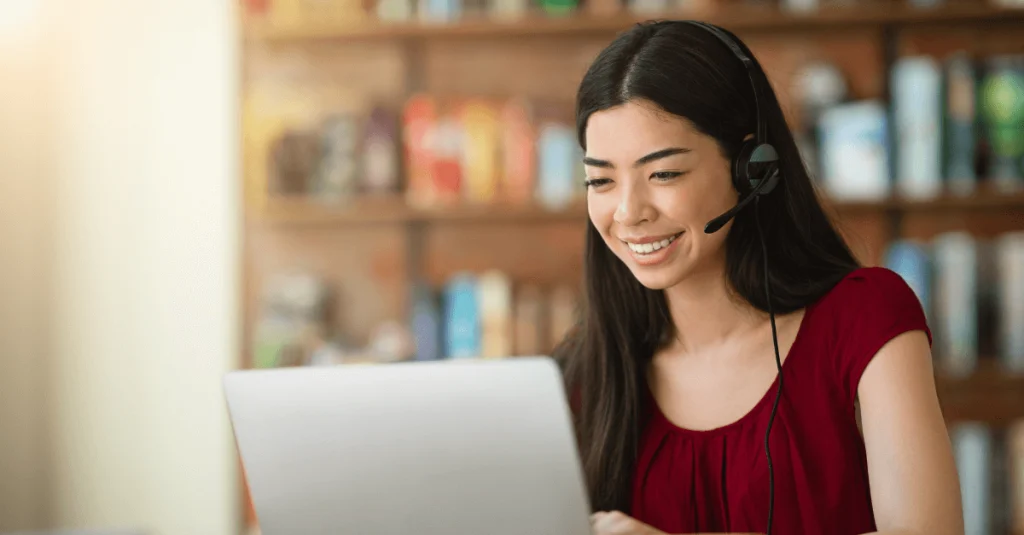 A laptop showing a simple online workspace, calm environment